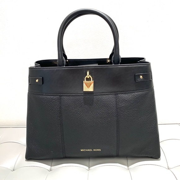 Michael Kors Gramercy LG Pebbled Leather Satchel Crossbody - Picture 1 of 9